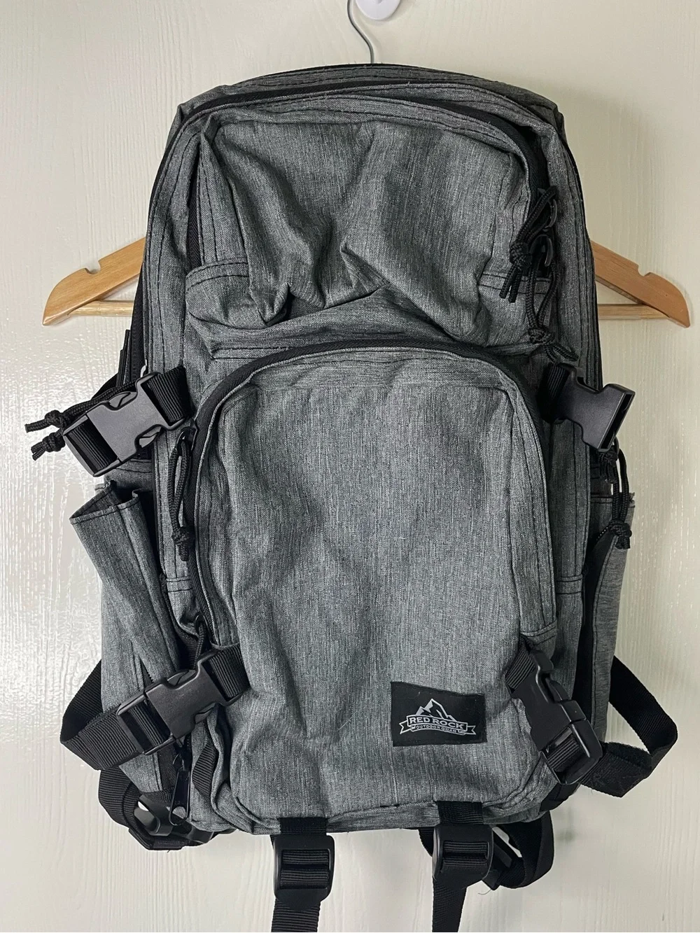 Red Rock Outdoor Gear Gray Tactical MOLLE Assault Backpack